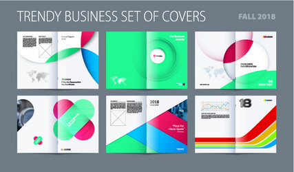 design set abstract double-page brochure vector image