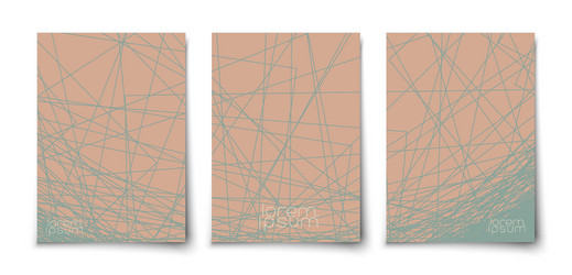 minimalist lines geometric abstract background set vector image