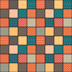 seamless pattern in style of patchwork vector image