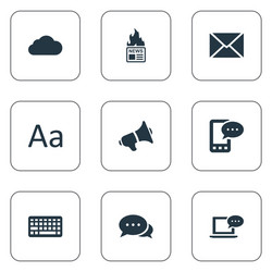 set of simple user icons vector image