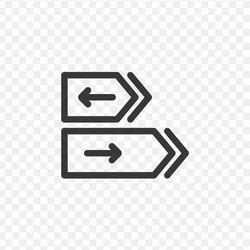 arrow icon two arrows include simple design vector image