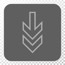 direction down rounded square button vector image