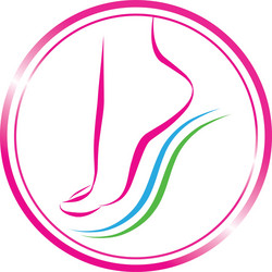 Colorful foot plam abstract logo design template Vector Image