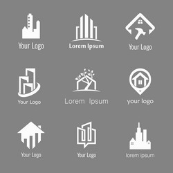 Building Icon Set - Modern Architecture vector image