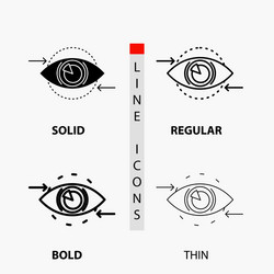 Business eye marketing vision plan icon in thin vector