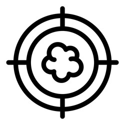 crosshair targeting a cloud computing system vector image