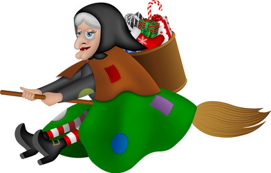 epiphany italian character befana vector