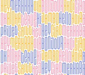hello word pattern different language vector image