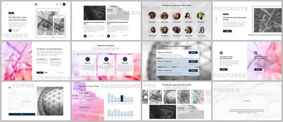 set of templates for website design vector image