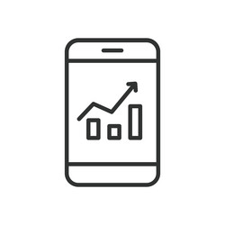 statistic for users icon in line design vector image