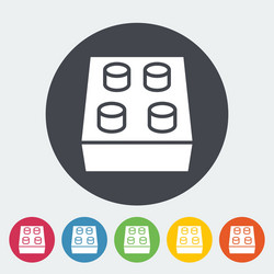 building block icon vector image