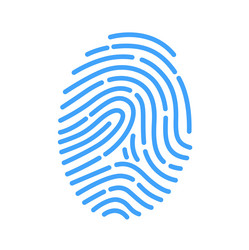 fingerprint icon unique biometric line pattern vector image