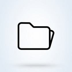 folder line simple modern icon design vector image