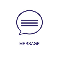 message element in flat simple style on white vector image
