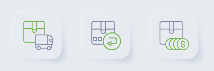set line item price tag with dollar return vector image