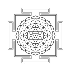 Hinduism yantra sacred geometry mandala vector