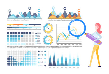 Visual representation of business analysis diagram vector