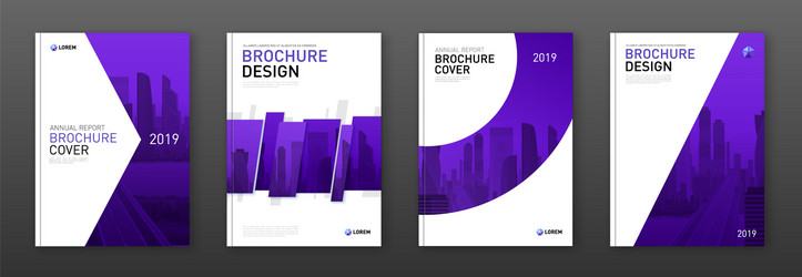 Brochure cover design layout set for business vector