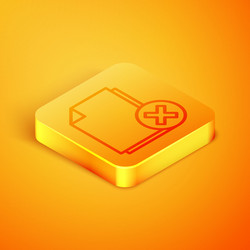 isometric line delete file document icon isolated vector image