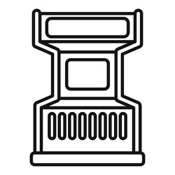retro arcade game machine playing videogame vector image