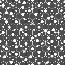 seamless pattern with geometric shapes hexagon vector image