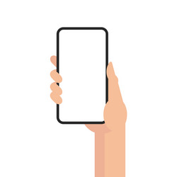 Smartphone with a blank white screen vector