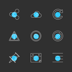 user interface buttons application multimedia vector image