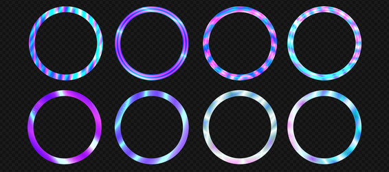 a set of round frames for the avatar user vector image