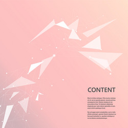 polygonal connect triangle sphere combination dots vector image