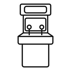 retro arcade game machine with two joysticks vector image