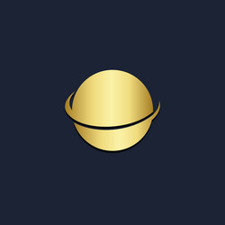 Round arrow business gold logo Royalty Free Vector Image