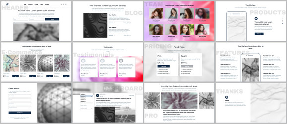 Set of templates for website design vector