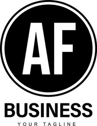 af initial a logo design with abstract style vector image