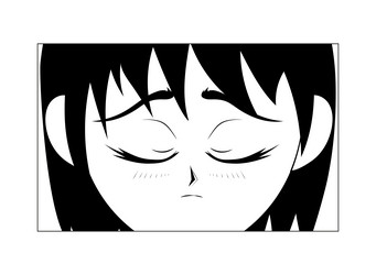 Anime close up face Royalty Free Vector Image - VectorStock