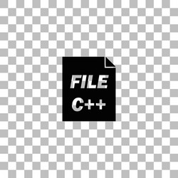 c file icon flat vector