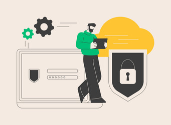 cloud computing security abstract concept vector image