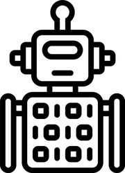 robot code vector image