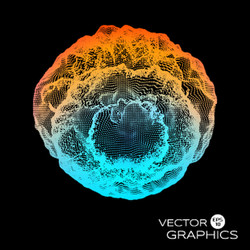Abstract 3D Network Structure vector image