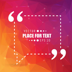 abstract concept empty speech square quote vector image