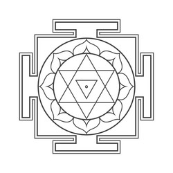 hinduism yantra sacred geometry mandala vector