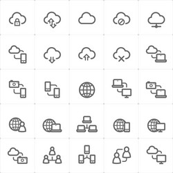 icon set - network and connectivity vector