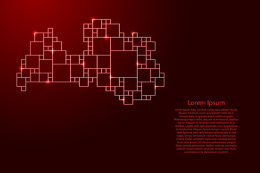 latvia map from red pattern a grid vector image
