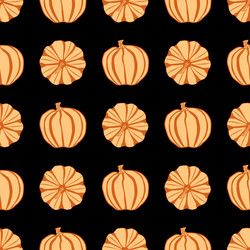 seamless pattern with the image of pumpkins vector image