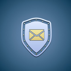 Shield with Envelope Icon vector image
