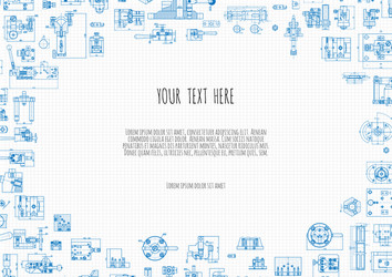 Technical drawing background mechanical Royalty Free Vector