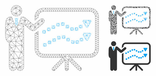 trends lecture mesh 2d model and triangle vector image