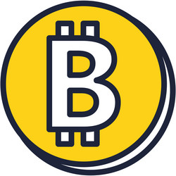 Bitcoin icon blockchain logo coin symbol vector