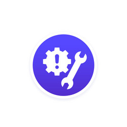 Fixing errors or technical problems icon vector