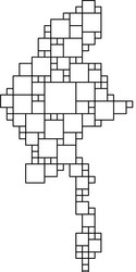 myanmar map from black pattern a grid vector image