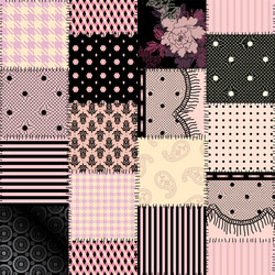 Patchwork textile pattern seamless quilting vector